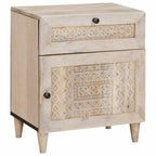 Mesa de noche Blanco 50 x 33 x 60 cm Madera de ingeniería