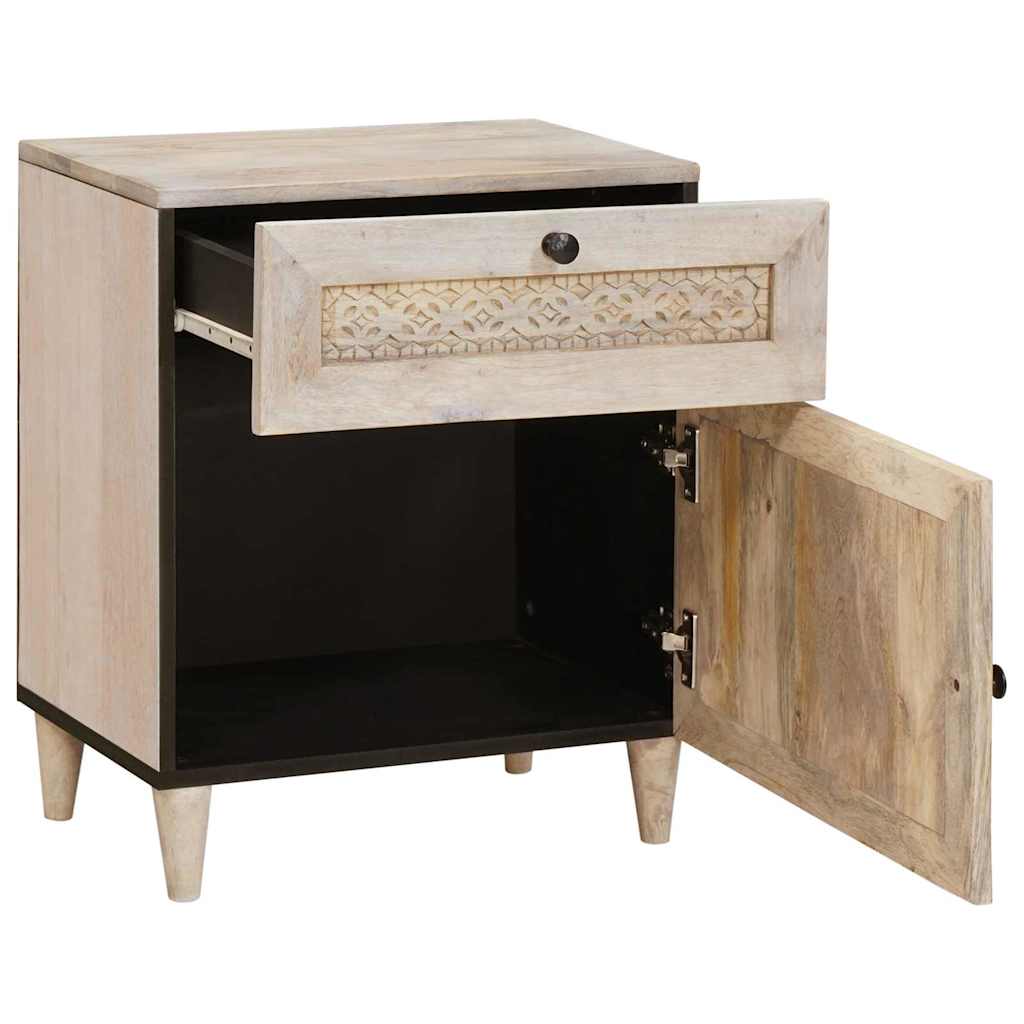 Mesa de noche Blanco 50 x 33 x 60 cm Madera de ingeniería