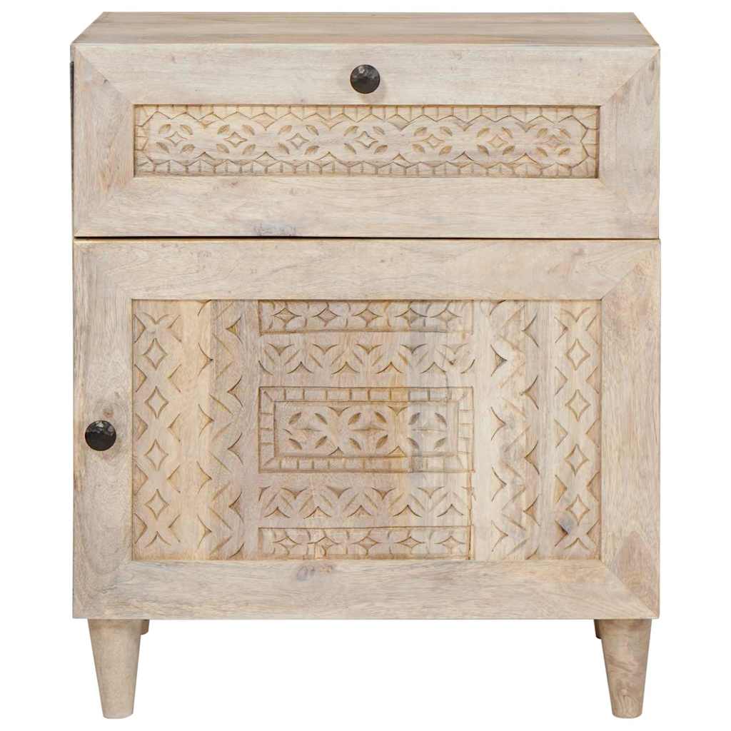 Mesa de noche Blanco 50 x 33 x 60 cm Madera de ingeniería