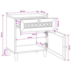 Mesa de noche Blanco 50 x 33 x 60 cm Madera de ingeniería