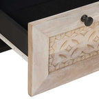 Mesa de noche Blanco 50 x 33 x 62 cm Madera de ingeniería