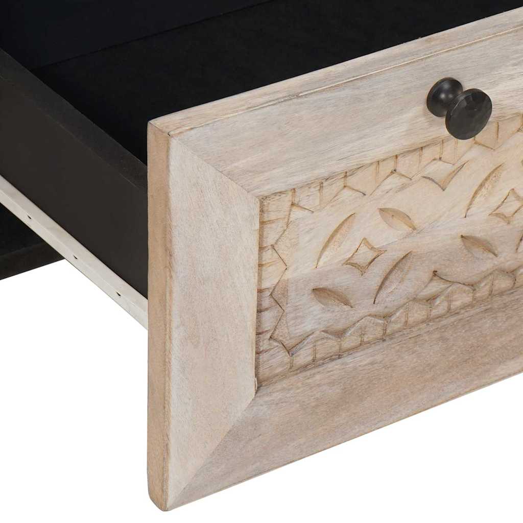 Mesa de noche Blanco 50 x 33 x 62 cm Madera de ingeniería