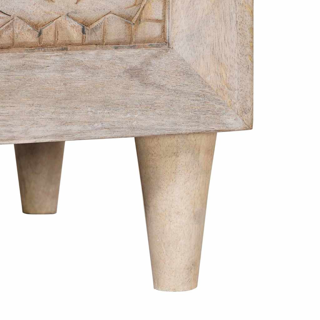 Mesa de noche Blanco 50 x 33 x 62 cm Madera de ingeniería