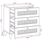 Mesa de noche Blanco 50 x 33 x 62 cm Madera de ingeniería