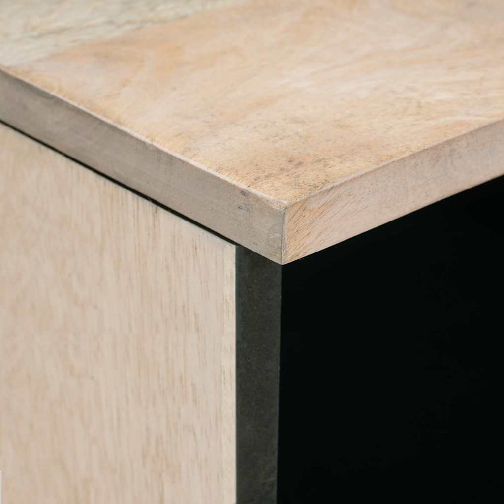 Mesa de noche Blanco 50 x 33 x 62 cm Madera de ingeniería
