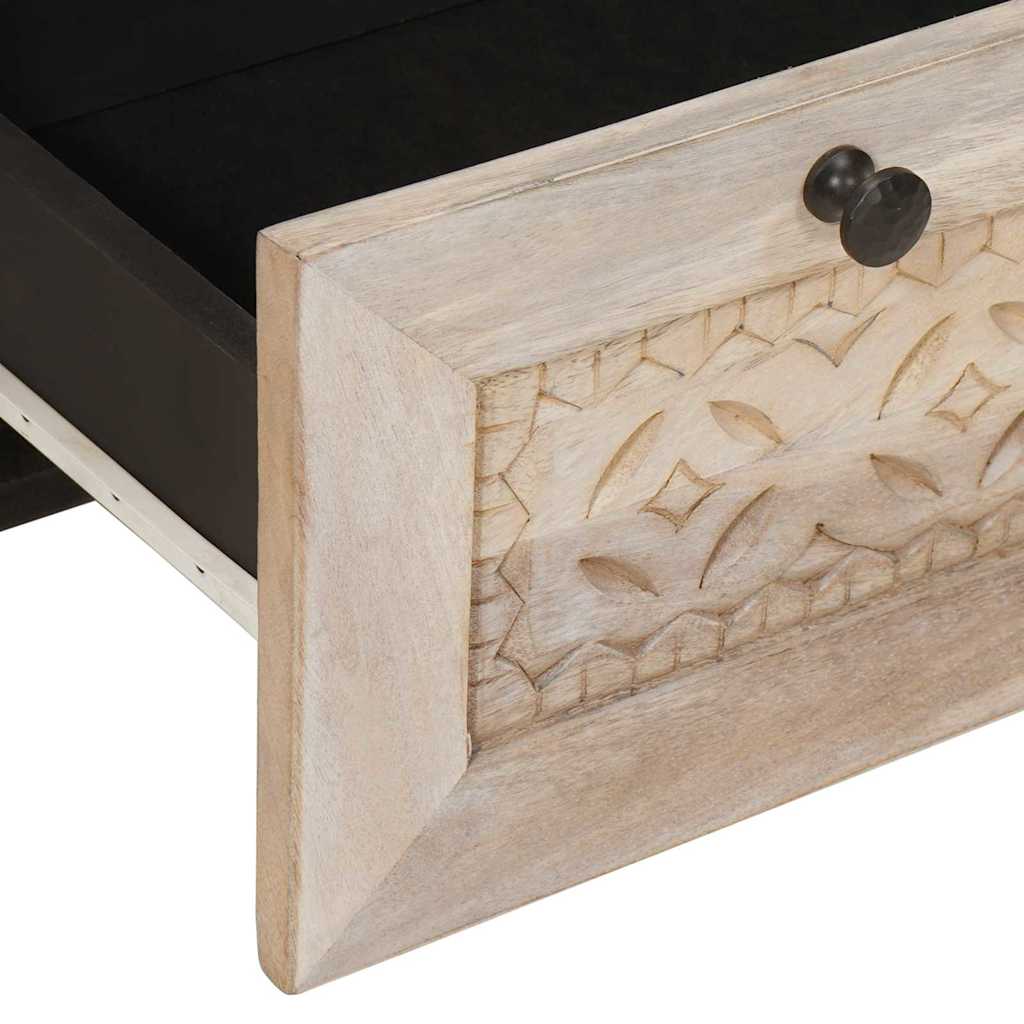 Mesa de noche Blanco 50 x 33 x 62 cm Madera de ingeniería