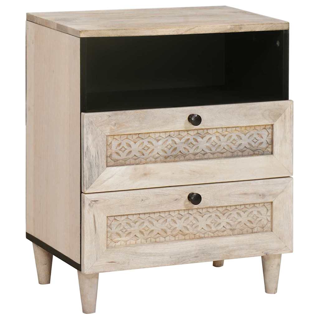 Mesa de noche Blanco 50 x 33 x 62 cm Madera de ingeniería