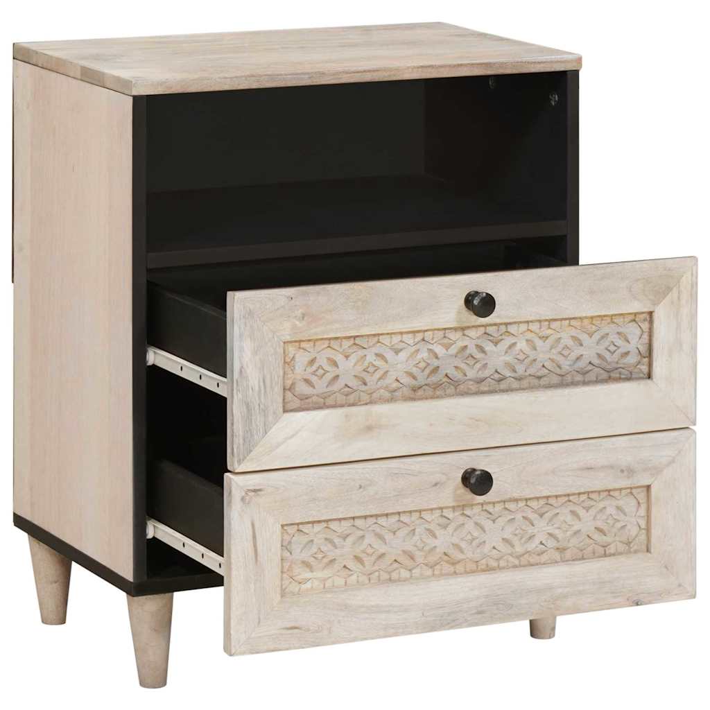 Mesa de noche Blanco 50 x 33 x 62 cm Madera de ingeniería