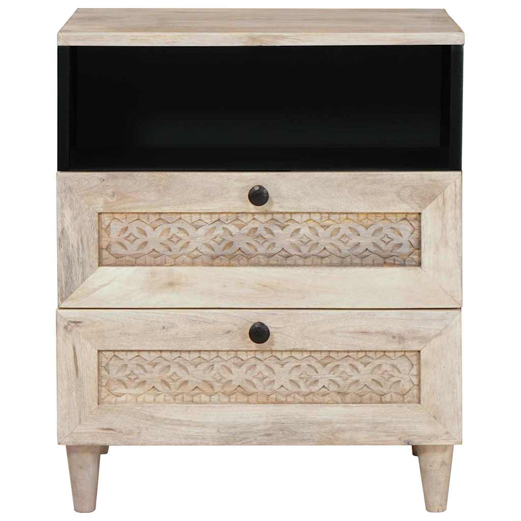 Mesa de noche Blanco 50 x 33 x 62 cm Madera de ingeniería