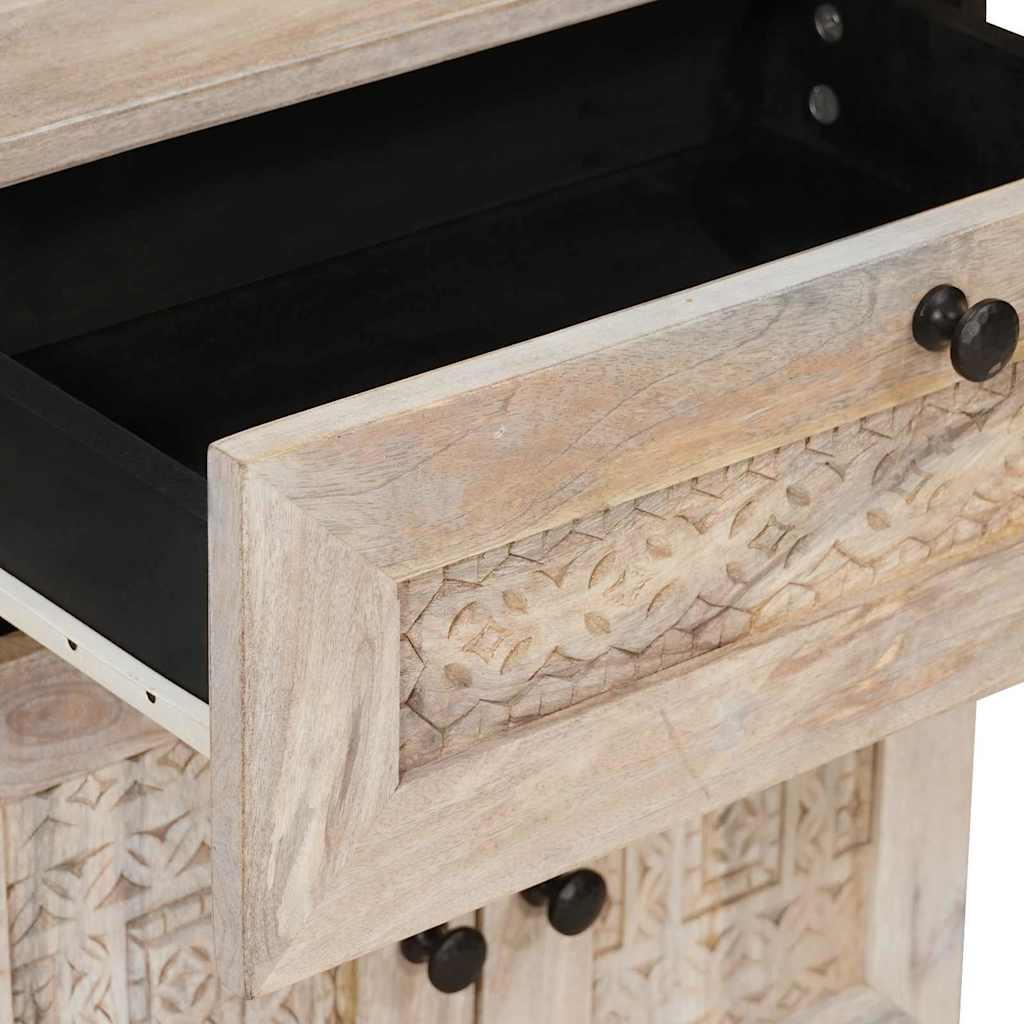 Mesa de noche Blanco 50 x 33 x 60 cm Madera de ingeniería