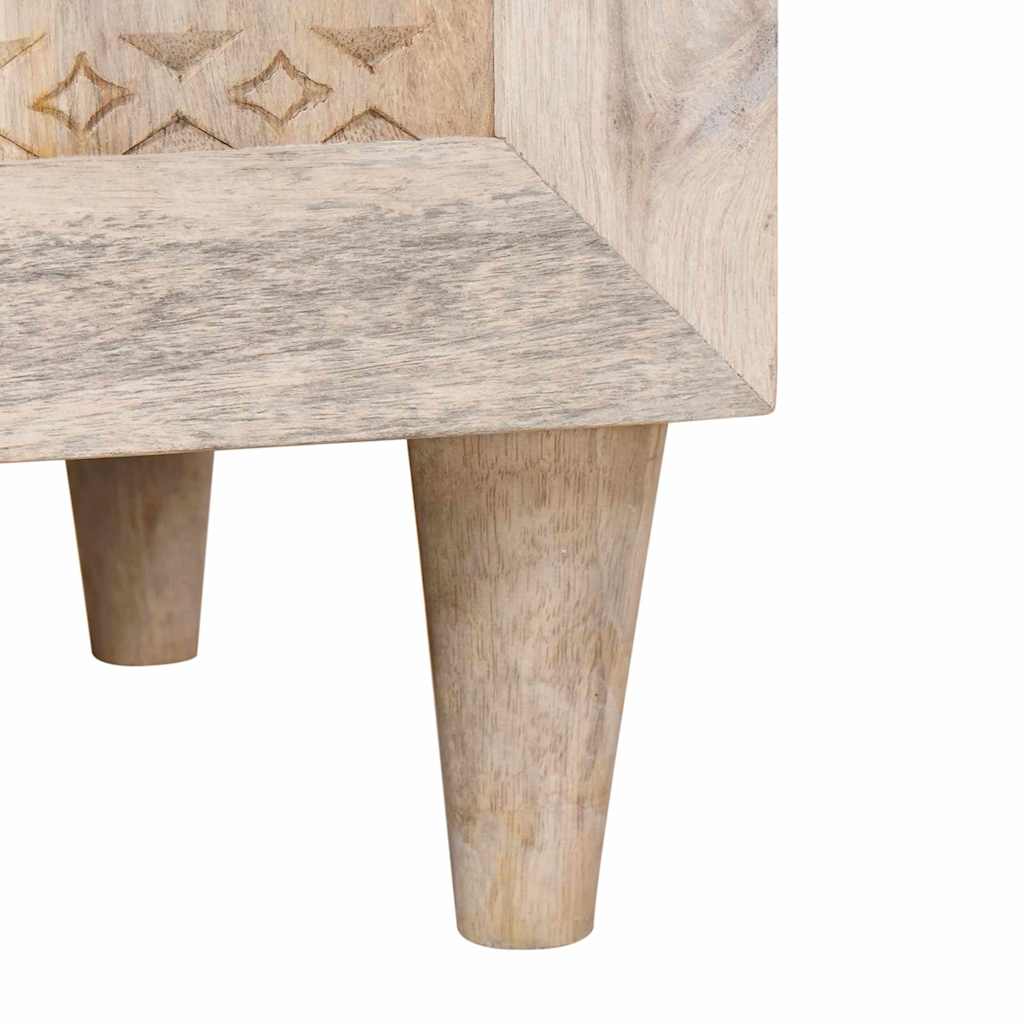 Mesa de noche Blanco 50 x 33 x 60 cm Madera de ingeniería