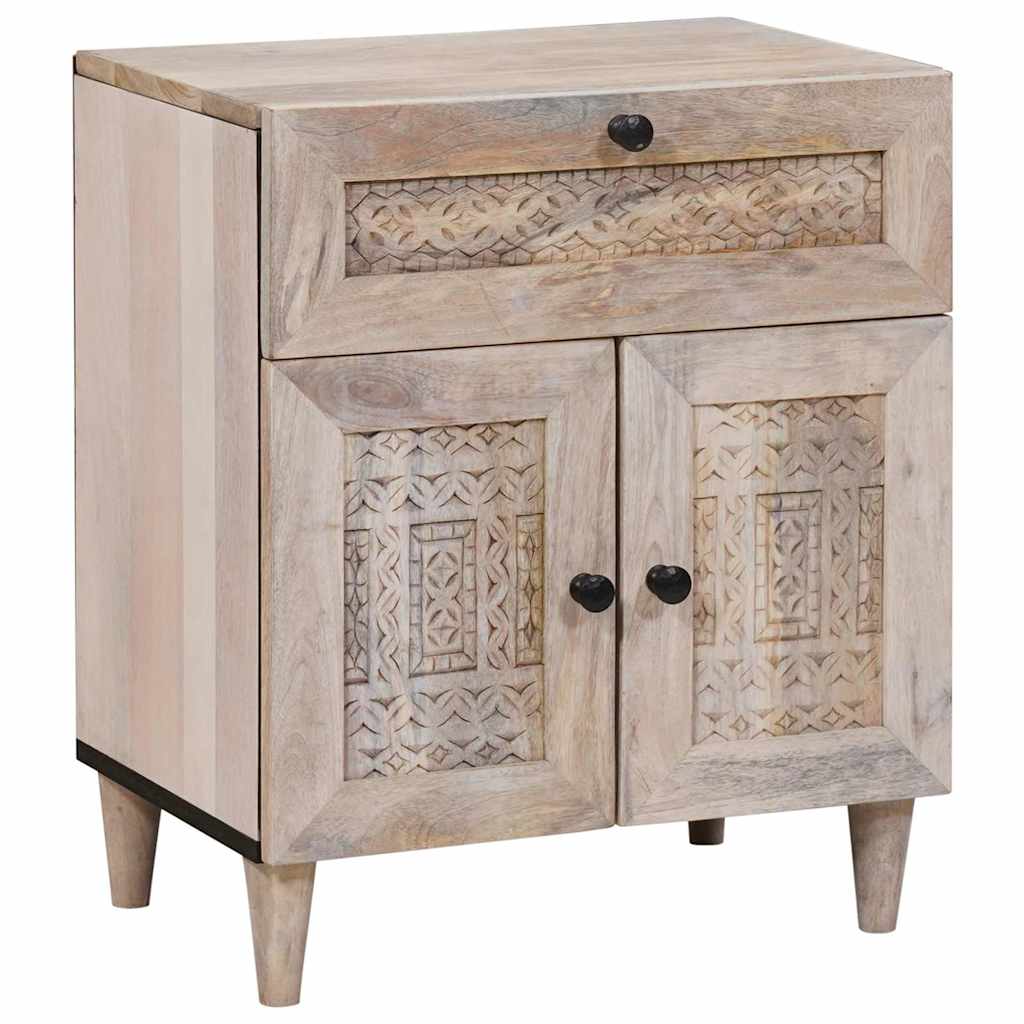 Mesa de noche Blanco 50 x 33 x 60 cm Madera de ingeniería