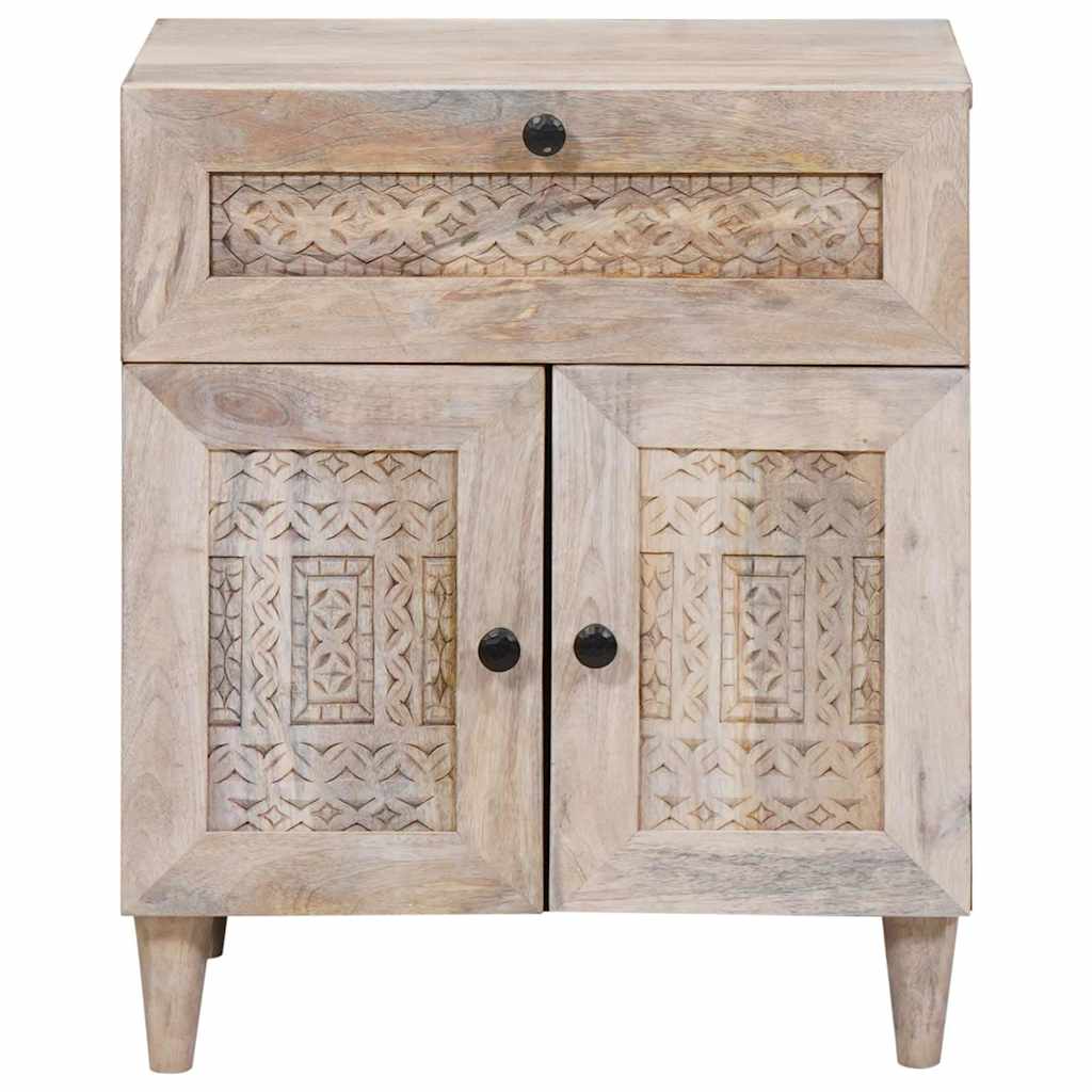 Mesa de noche Blanco 50 x 33 x 60 cm Madera de ingeniería