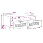 Mesa de centro Blanco Blanqueado 80 x 54 x 40 cm