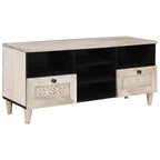 Mueble de TV con cajón 100 x 33 x 46 cm Madera de mango maciza