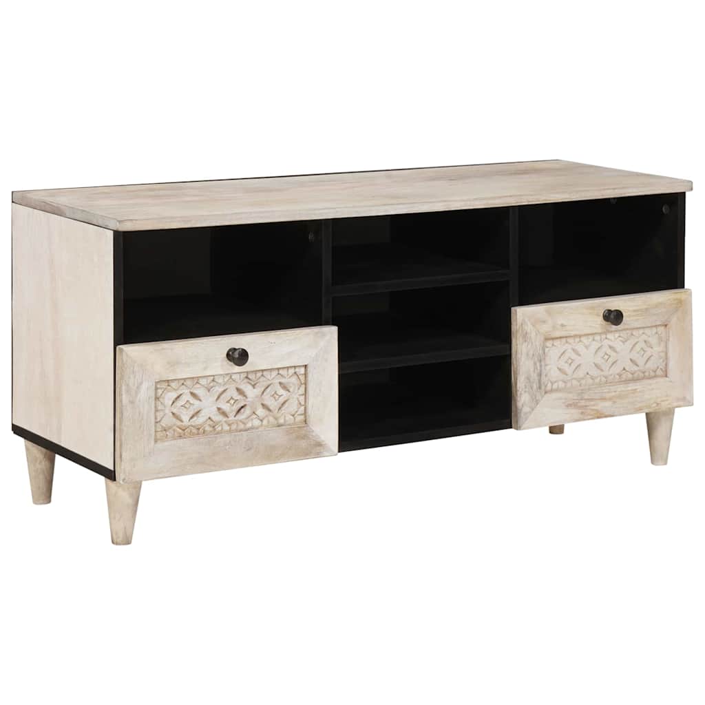 Mueble de TV con cajón 100 x 33 x 46 cm Madera de mango maciza
