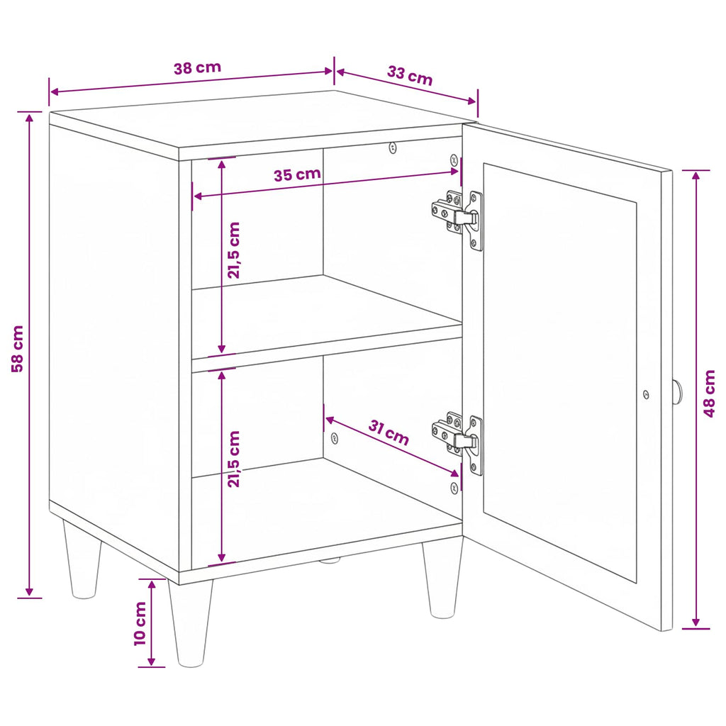 Mueble de Cuarto de Baño 38 x 33 x 58 cm Madera de ingeniería