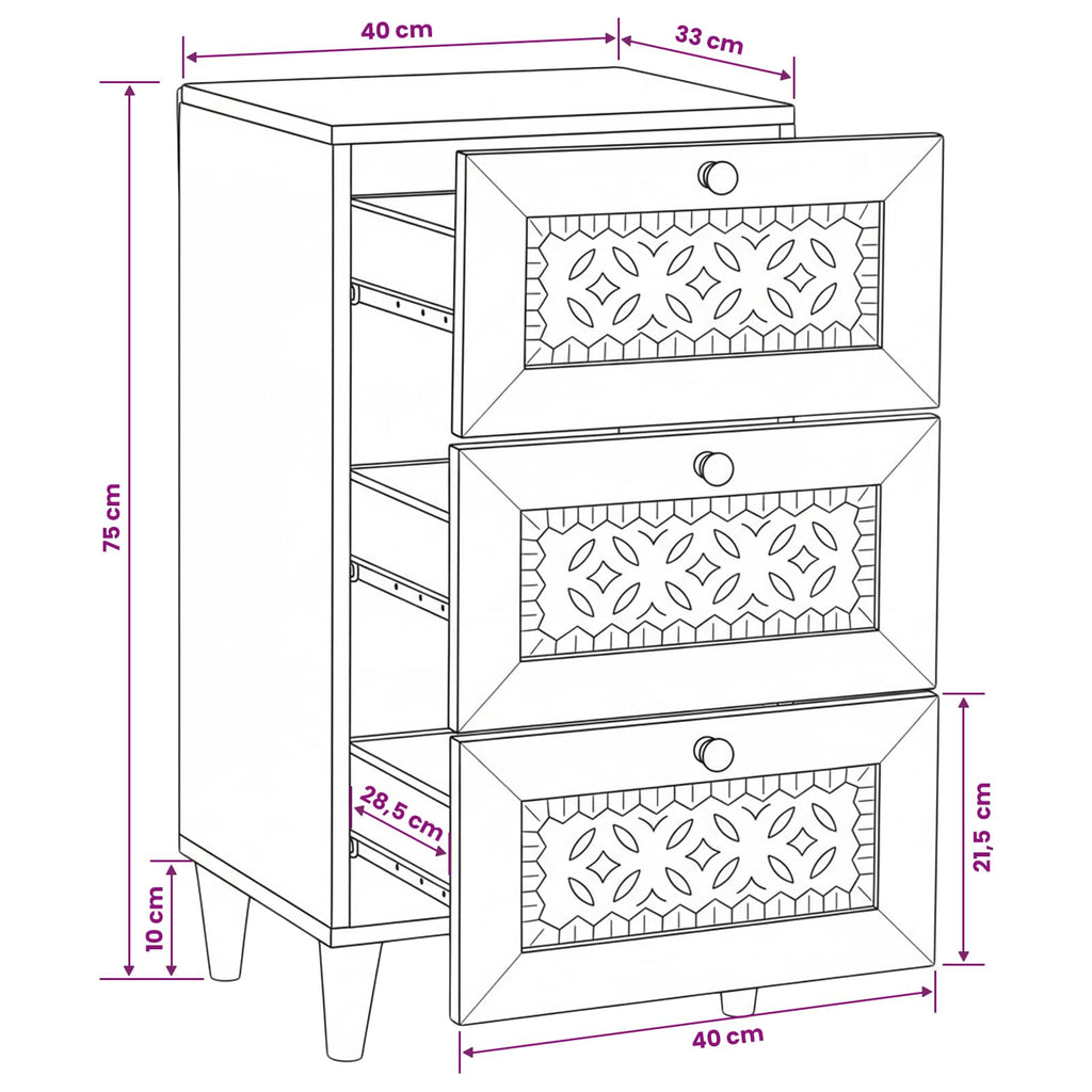 Vitrina con cajón 33.5 x 40 x 75 cm