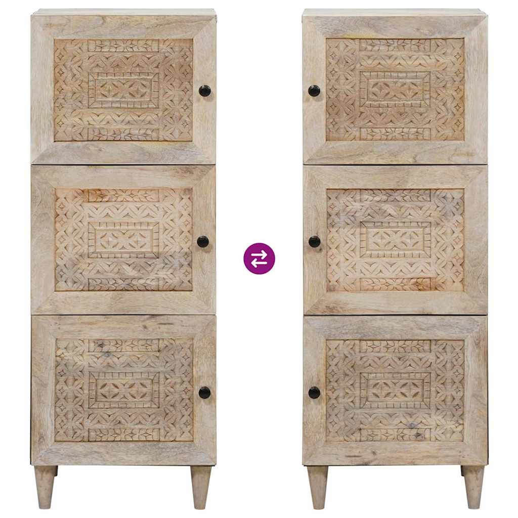 Alacena Blanco 40 x 33 x 110 cm madera maciza de mango