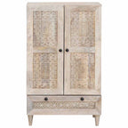 Alacena Blanco 60 x 33 x 100 cm madera maciza de mango