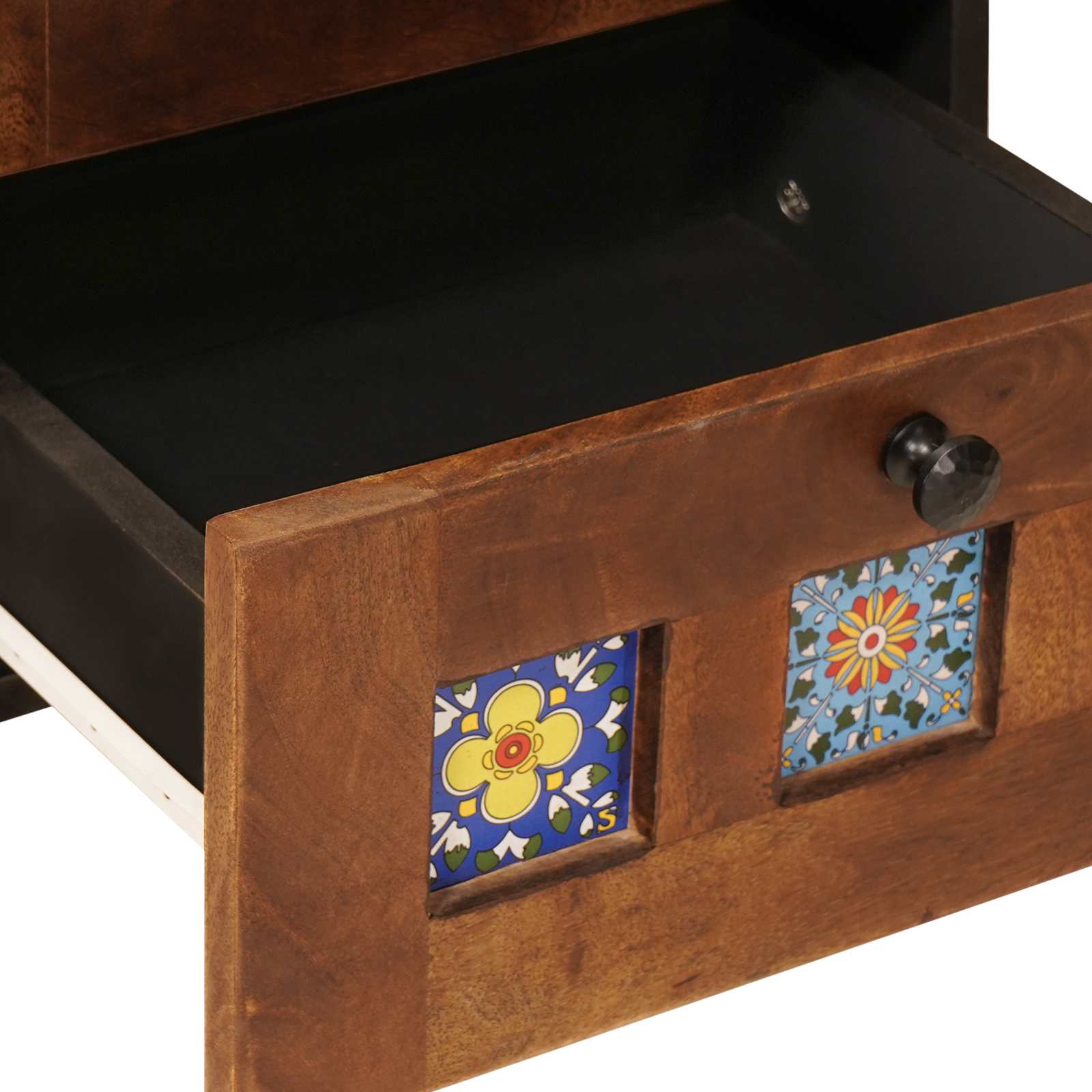Armario de Noche con cajón 2 pcs Marrón 40 x 33 x 46 cm