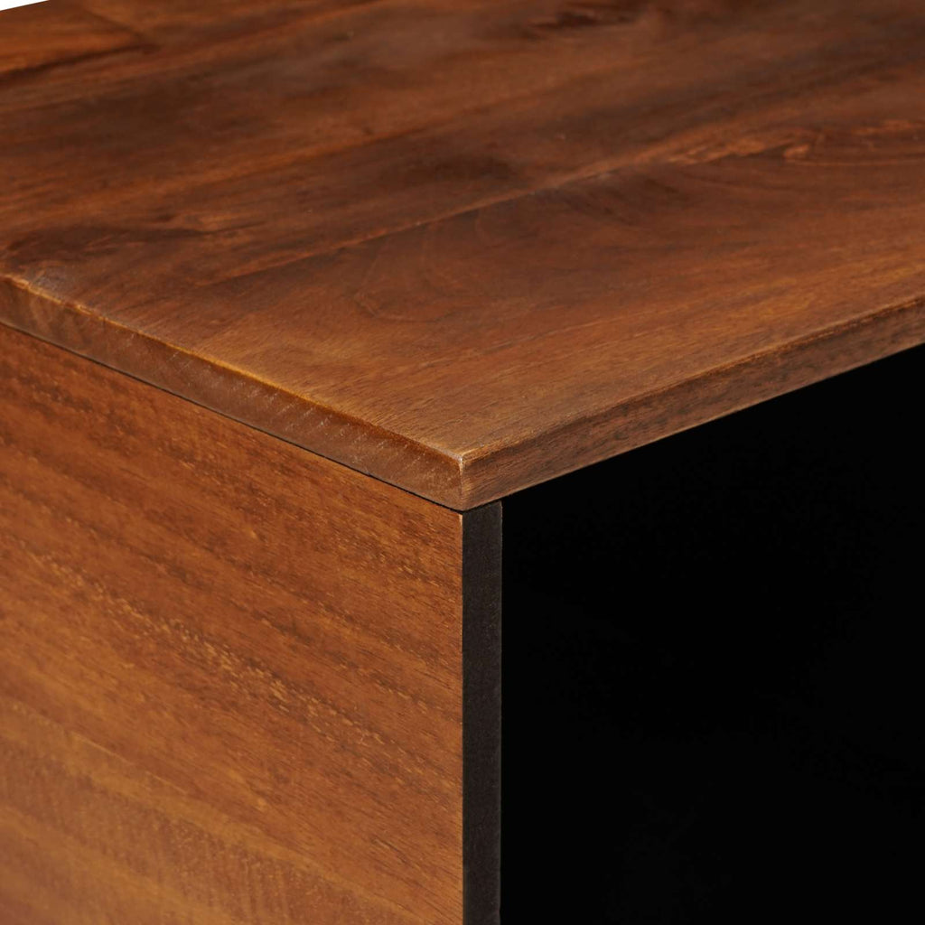 Mesa de Café Marrón 80 x 50 x 40 cm Madera de mango maciza