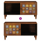Mesa de Café Marrón 80 x 50 x 40 cm Madera de mango maciza