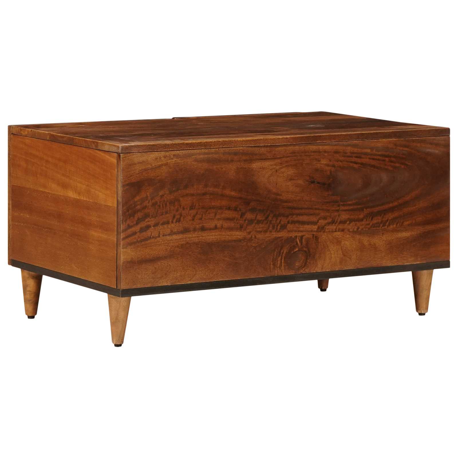 Mesa de Café Marrón 80 x 50 x 40 cm Madera de mango maciza