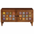 Mesa de Café Marrón 80 x 50 x 40 cm Madera de mango maciza