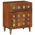 Armario de Noche Marrón 50 x 33 x 60 cm Madera de mango maciza