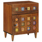 Armario de Noche Marrón 50 x 33 x 60 cm Madera de mango maciza