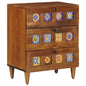 Armario de Noche Marrón 50 x 33 x 62 cm Madera de mango maciza