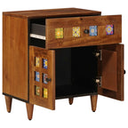 Armario de Noche Marrón 50 x 33 x 60 cm Madera de mango maciza