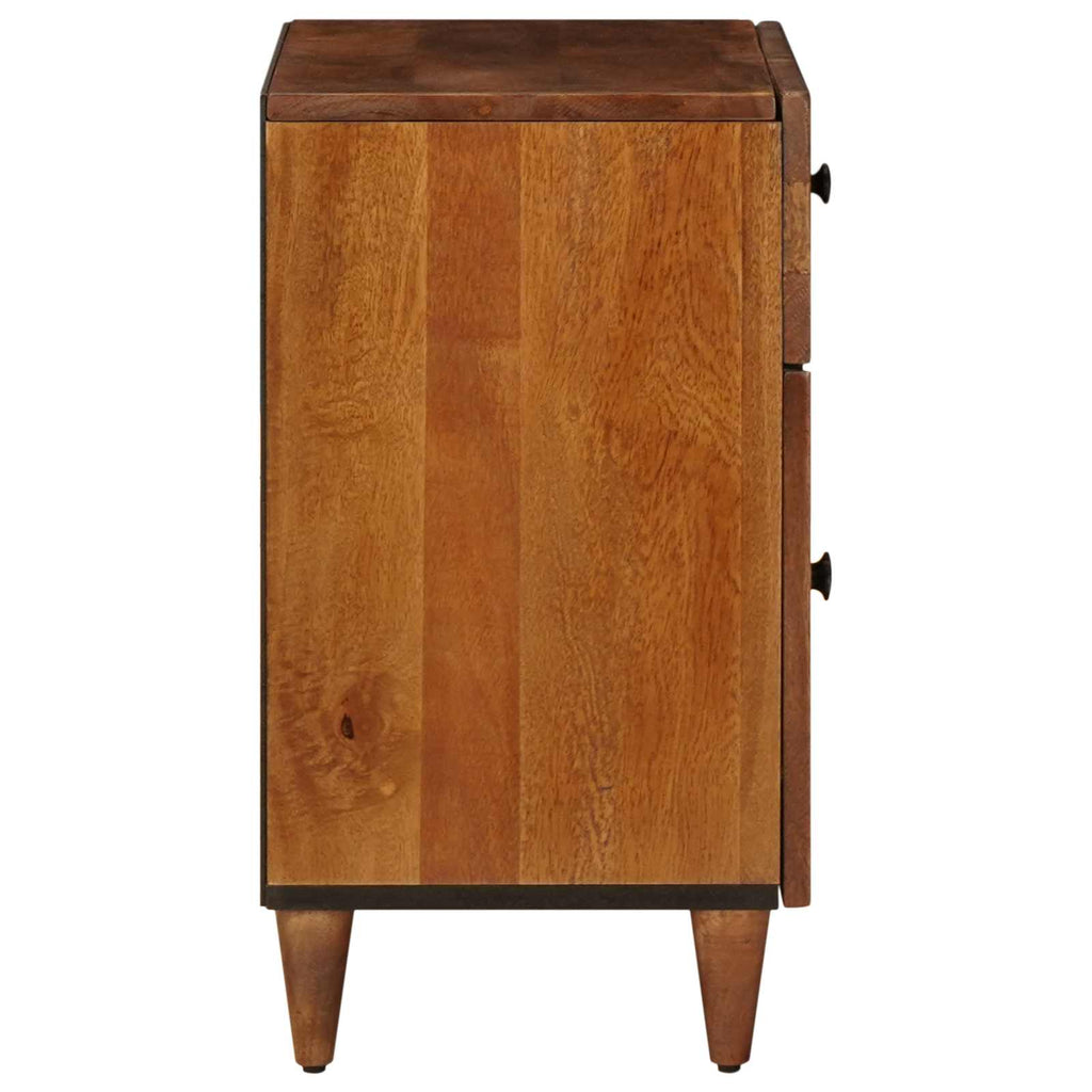 Armario de Noche Marrón 50 x 33 x 60 cm Madera de mango maciza
