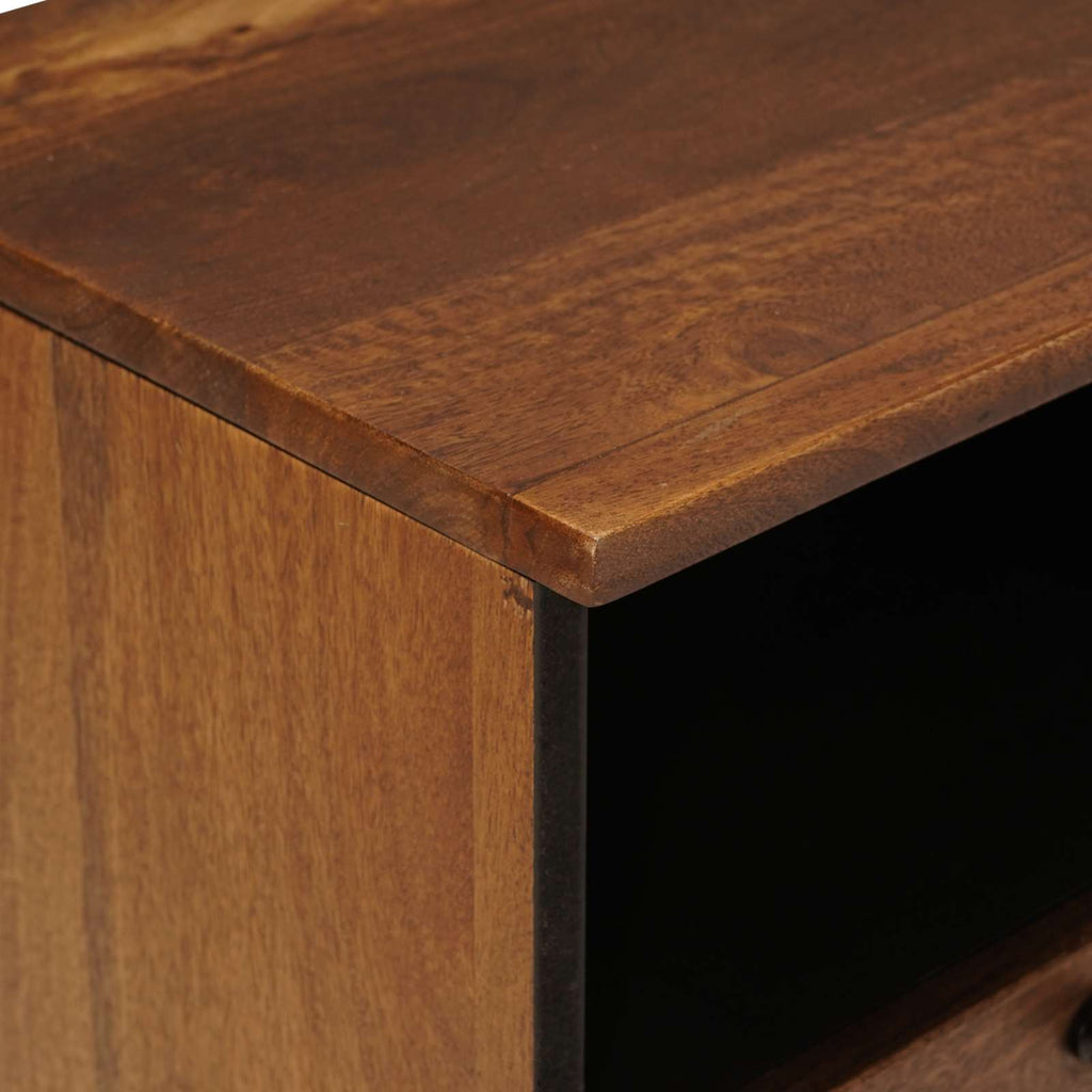 Mesa de Café Marrón 80 x 54 x 40 cm Madera de mango maciza
