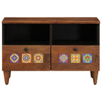 Mesa de Café Marrón 80 x 54 x 40 cm Madera de mango maciza