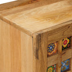 Mueble de TV Natural 105 x 33 x 46 cm Madera de mango maciza