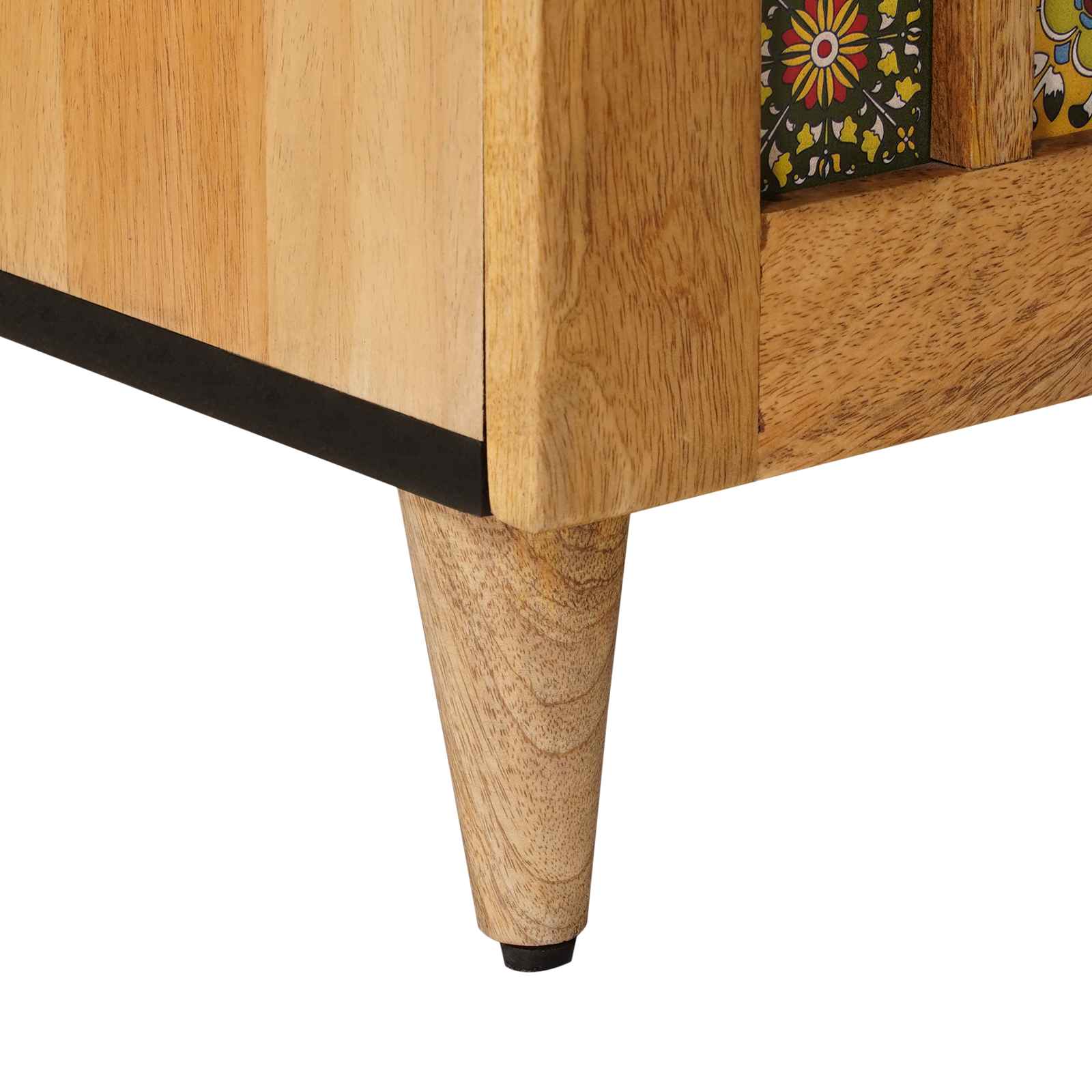 Mueble de TV Natural 105 x 33 x 46 cm Madera de mango maciza