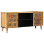 Mueble de TV Natural 105 x 33 x 46 cm Madera de mango maciza