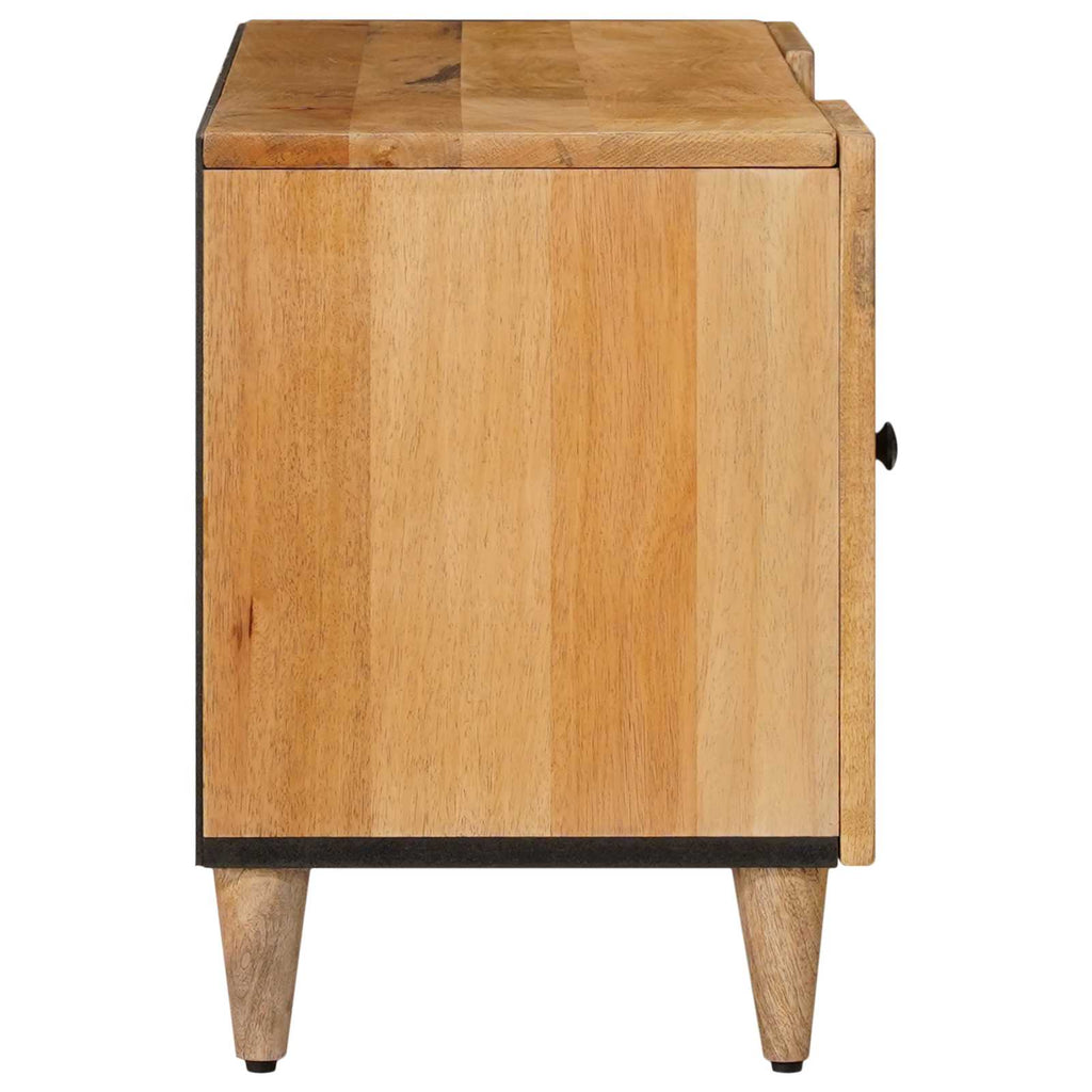 Mueble de TV Natural 105 x 33 x 46 cm Madera de mango maciza