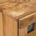 Armario de Noche Natural 50 x 33 x 60 cm Madera de mango maciza