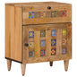 Armario de Noche Natural 50 x 33 x 60 cm Madera de mango maciza