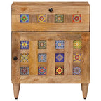 Armario de Noche Natural 50 x 33 x 60 cm Madera de mango maciza