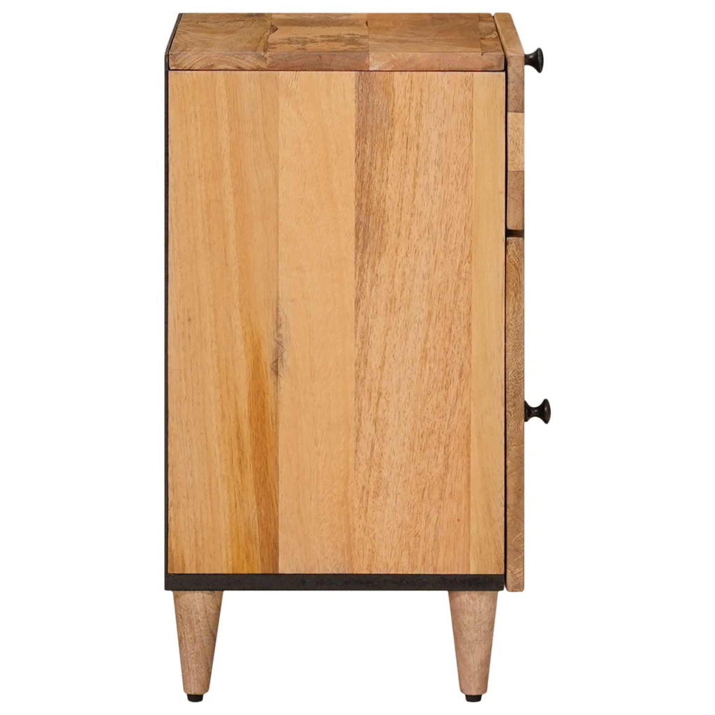 Armario de Noche Natural 50 x 33 x 60 cm Madera de mango maciza