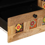 Mueble de TV Natural 105 x 33,5 x 46 cm Madera de mango maciza