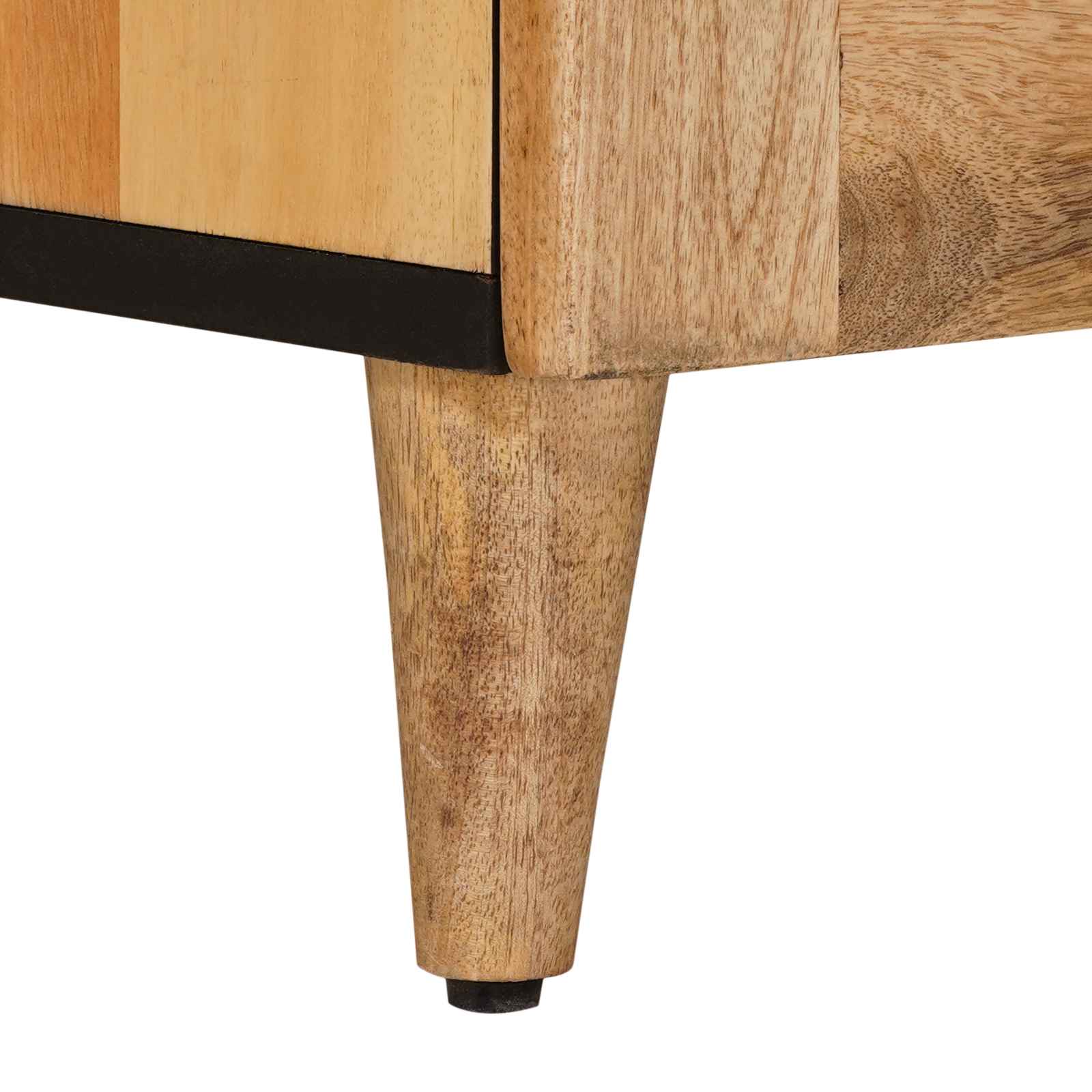 Mueble de TV Natural 105 x 33,5 x 46 cm Madera de mango maciza