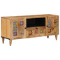 Mueble de TV Natural 105 x 33,5 x 46 cm Madera de mango maciza