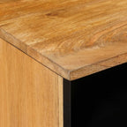 Mueble de TV Natural 100 x 33 x 46 cm Madera de mango maciza