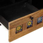 Mueble de TV Natural 100 x 33 x 46 cm Madera de mango maciza