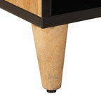 Mueble de TV Natural 100 x 33 x 46 cm Madera de mango maciza